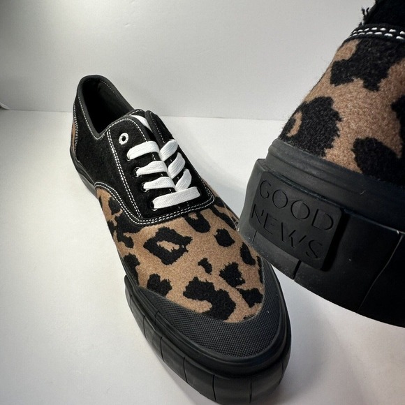 Good News Softball 2 Low Top Sneakers - Leopard Animal print Mens Size 13 London - Picture 9 of 12